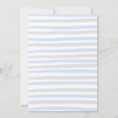 青い灰色の水色のバプテスマストライプス 招待状 (裏面)