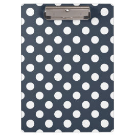 青い灰色の白い水玉模様 クリップボード