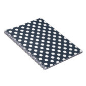 青い灰色の白い水玉模様 ノートブック (右側)