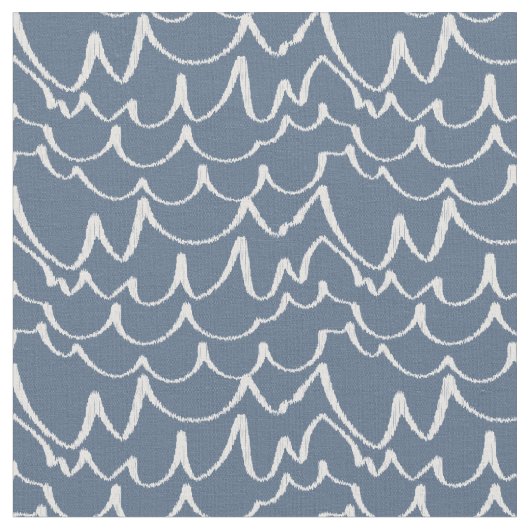青い灰色の落書き波 ファブリック (クローズアップ)