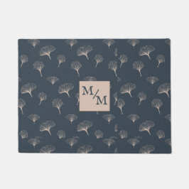 青い灰色の鍛鉄のギンコ ドアマット