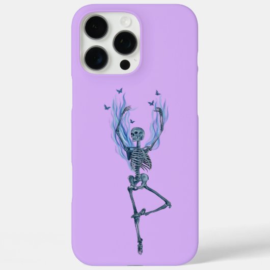 青い炎のバレリーナダンシングスケルトンデザイン Case-Mate iPhoneケース (裏面)