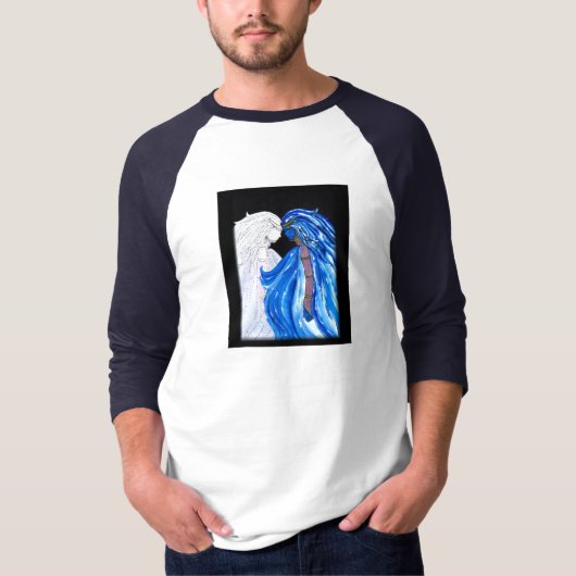青い炎の女神 Tシャツ (正面)
