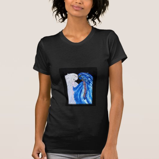 青い炎の女神 Tシャツ (正面)