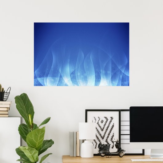 青い炎 ポスター (ホームオフィス)