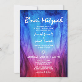青い炎 赤い氷 | ダビデの星 Bnai Mitzvah 招待状