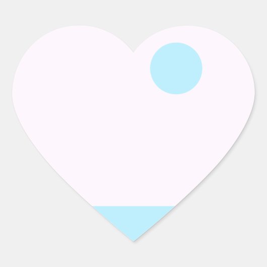 青い点か青い月? ハートシール (正面)