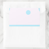 青い点が3つ、青い月が3つ? 長方形シール (バッグ)