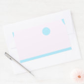 青い点が3つ、青い月が3つ? 長方形シール (封筒)