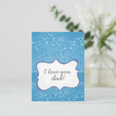 青い点に「パパ大好き！」 ポストカード (スタンド正面)