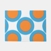 青い点のオレンジ ドアマット (正面)