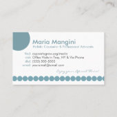 青い点の名刺 名刺 (裏面)