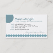 青い点の名刺 名刺 (裏面)