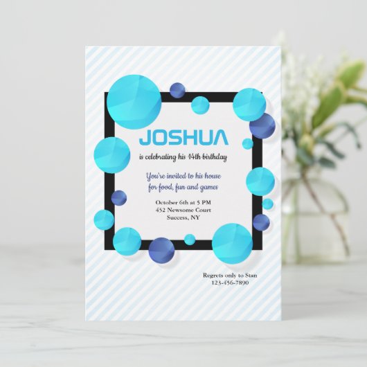 青い点の招待状 招待状 (スタンド正面)