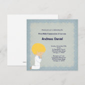 青い点の聖餐式の少年 招待状 (正面/裏面)