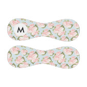 青い点を持つモノグラム美しいバラパターン 野球ボール (パネル)