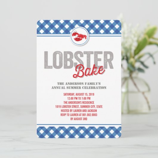 青い点検のロブスターは年次夏のパーティーを焼きます 招待状 (スタンド正面)