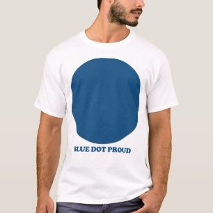 青い点誇りを持った Tシャツ