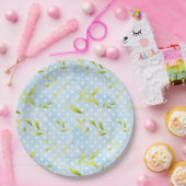 青い点 ペーパープレート (パーティー)