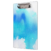 青い点、水彩画の抽象的な手塗り クリップボード (左)