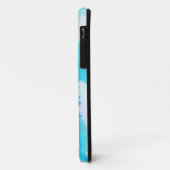 青い点、水彩画の抽象的な手塗り Case-Mate iPhoneケース (裏面/左)
