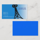 青い無線企業の名刺 名刺 (正面/裏面)