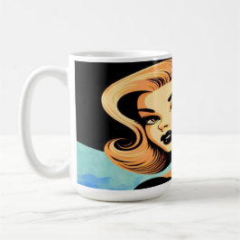 青い煙に囲まれた若い美しい魔女 コーヒーマグカップ