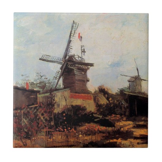 『青い煙突のある風車』(せいえんとつがあるふうしゃ、仏: Le Moulin de Blute Fi タイル (正面)