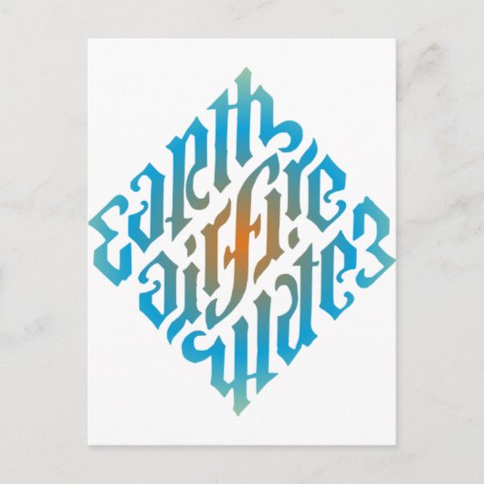 青い照明要素の記号 ポストカード (正面)