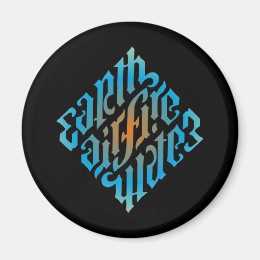 青い照明要素の記号 マグネット (正面)