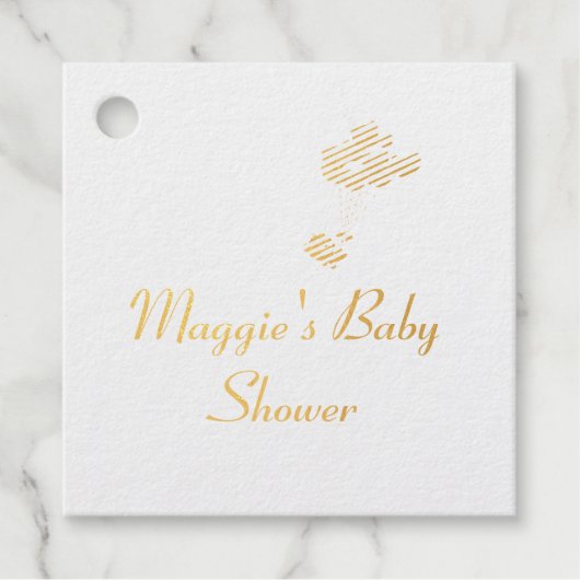 青い熊と風船のシャワーのお気に入り フェイバータグ (正面)