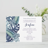 青い熱帯の葉の境界線 クインセアニエラ 招待状 (スタンド正面)