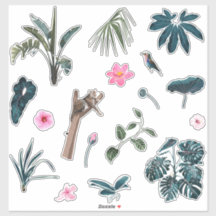 青い熱帯の離れパーム、動物や植物のイリュウ