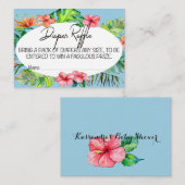 青い熱帯はFlamingleのおむつのラッフルのチケット エンクロージャーカード (正面/裏面)