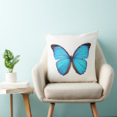 青い熱帯チョウ クッション (椅子)