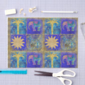 青い熱帯夢 薄葉紙 (クラフト)