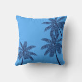 青い熱帯性ヤシの木 クッション (裏面)