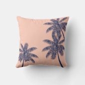 青い熱帯性ヤシの木 クッション (裏面)