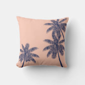 青い熱帯性ヤシの木 クッション (正面)