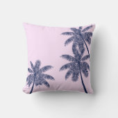 青い熱帯性ヤシの木 クッション (正面)