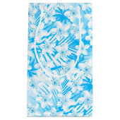 青い熱帯性ヤシの木 スモールペーパーバッグ (正面)