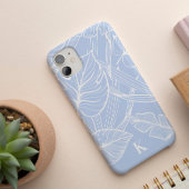 青い熱帯性ヤシの葉パターン Case-Mate iPhoneケース