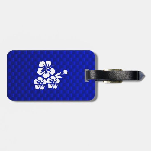 青い熱帯性花 ラゲッジタグ (裏面横)
