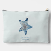 青い熱帯結婚海の新郎の母 アクセサリーポーチ (裏面)