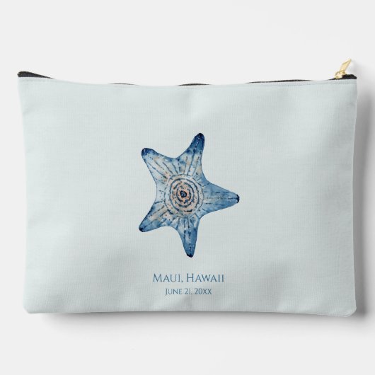 青い熱帯結婚海の新郎の母 アクセサリーポーチ (裏面)