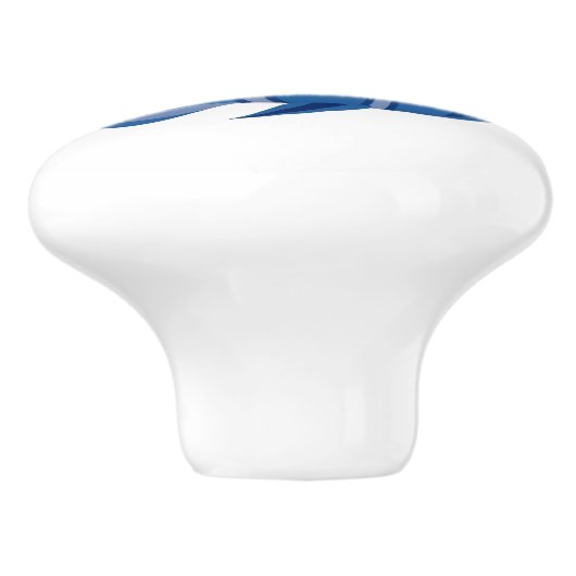 青い熱帯魚の漫画のキャビネットのノブのドアのプル セラミックノブ (側面)