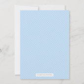 青い熱気の気球のベビーシャワーの招待状 招待状 (裏面)