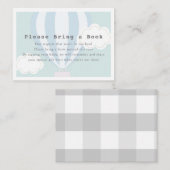 青い熱気球お願い本を持って来て エンクロージャーカード (正面/裏面)