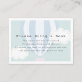 青い熱気球お願い本を持って来て エンクロージャーカード (正面)