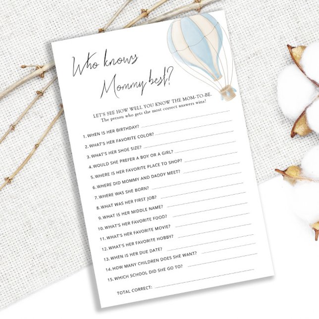 青い熱気球の赤ちゃんシャワーはママを知最高のっている (クリエイターアップロード済み)